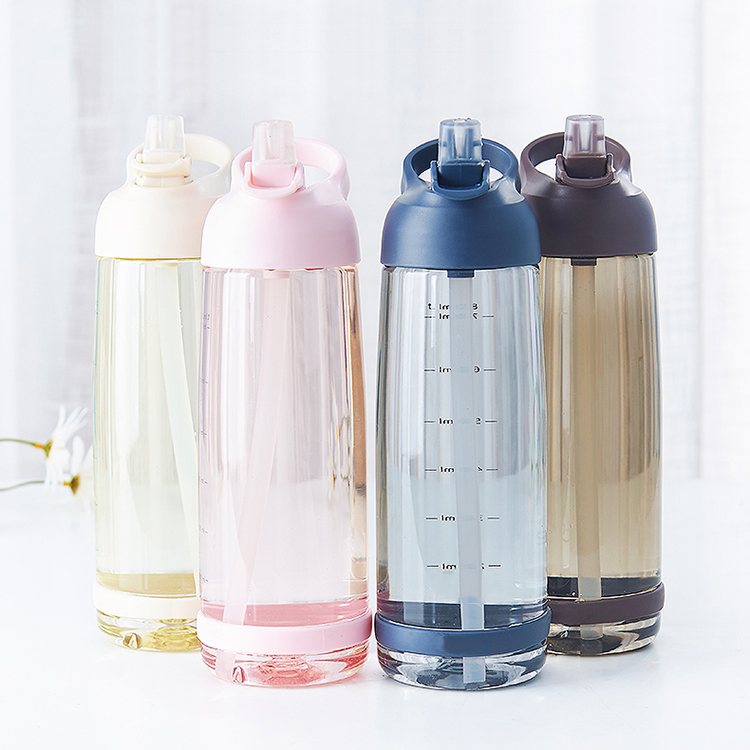 Big Capacity Straight Sport Straw Tritan Water Bottle