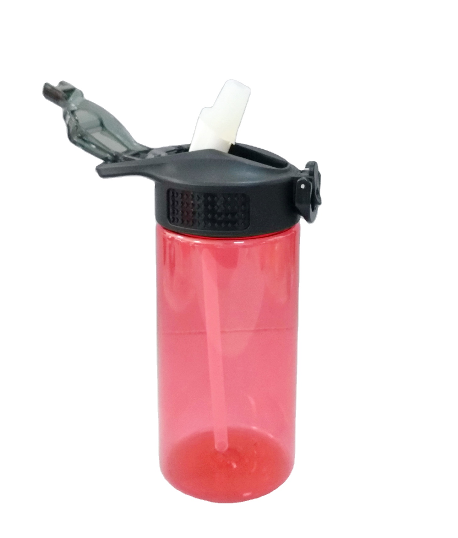 Hot Sell 15oz Kids Silicone Straw Tritan Plastic Drinking Water Bottle