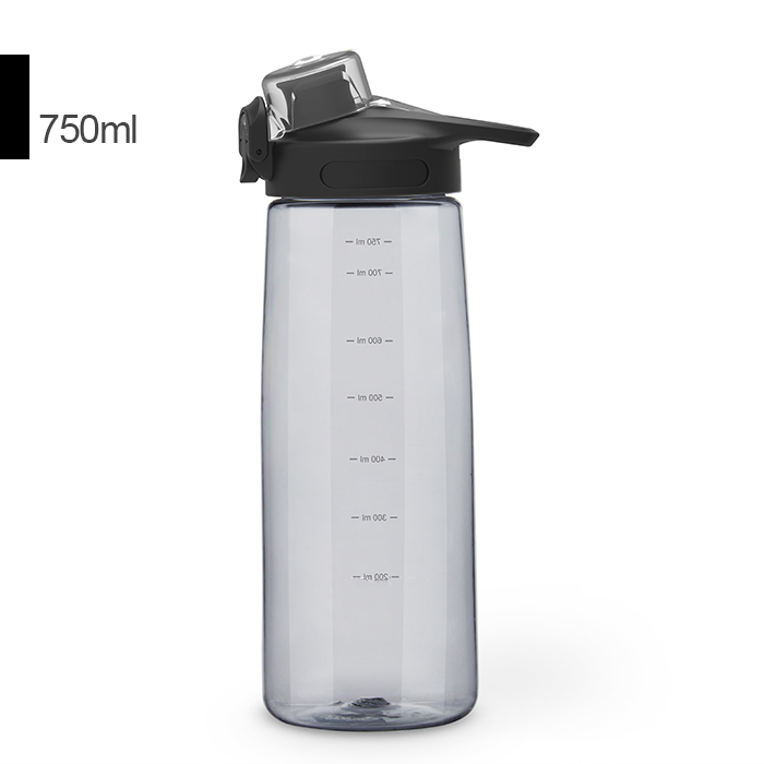 750ml Clear Plastic Water Bottle with Customized Logo for Sports