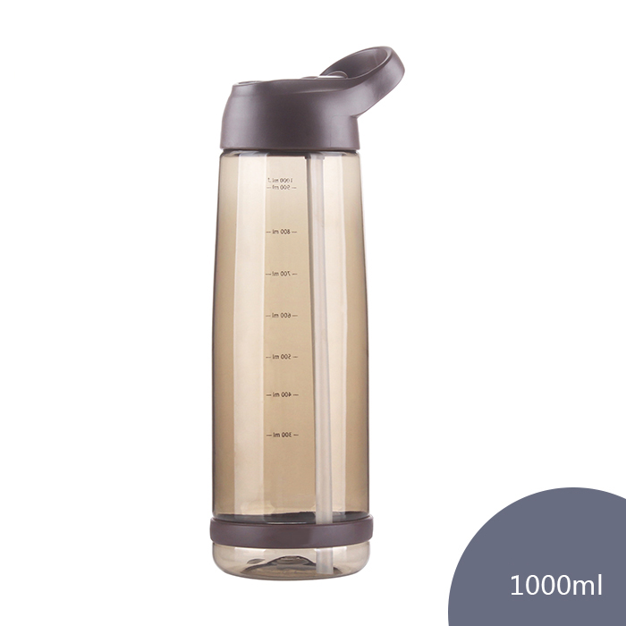 1000ml Big Capacity Flip Straw Lid Tritan Water Bottle with Customized Logo
