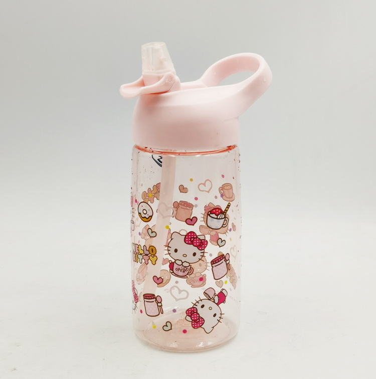 550ml Cute Design Leak-Proof Water Bottle with Flip Straw Lip