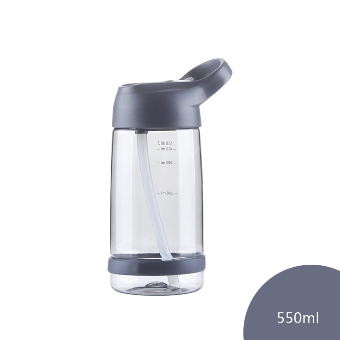Straw Lid Easy Carry Custom Imprint 550ml Drinking Tritan Bottle