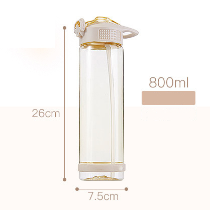 Custom Printing Various Color 24oz Plastic Straw Water Bottle