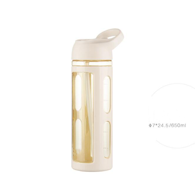 22oz Spill Proof Water Bottle with Silicone Straw