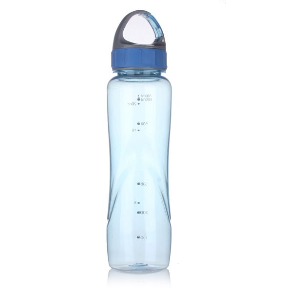 Custom Logo Imprint Transparent Tritan Bottle with Carabiner Lid