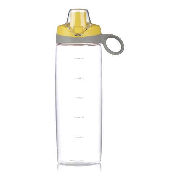 500ml Clear Water Bottle with Soft TPR Handle Lid