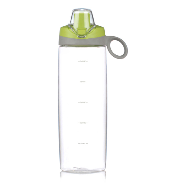 Brief Plastic Water Bottle with Spout Lid and Carry Loop