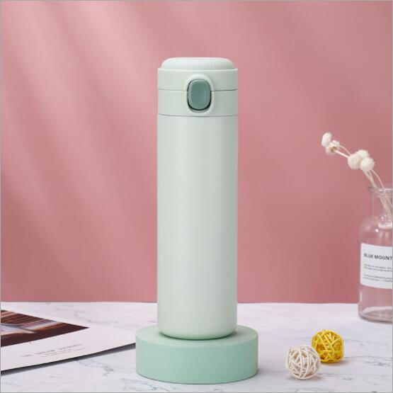 450ml Flask Double Wall Stainless Steel Water Bottle One-Touch-to-Open Lockable Sublimation Tumbler