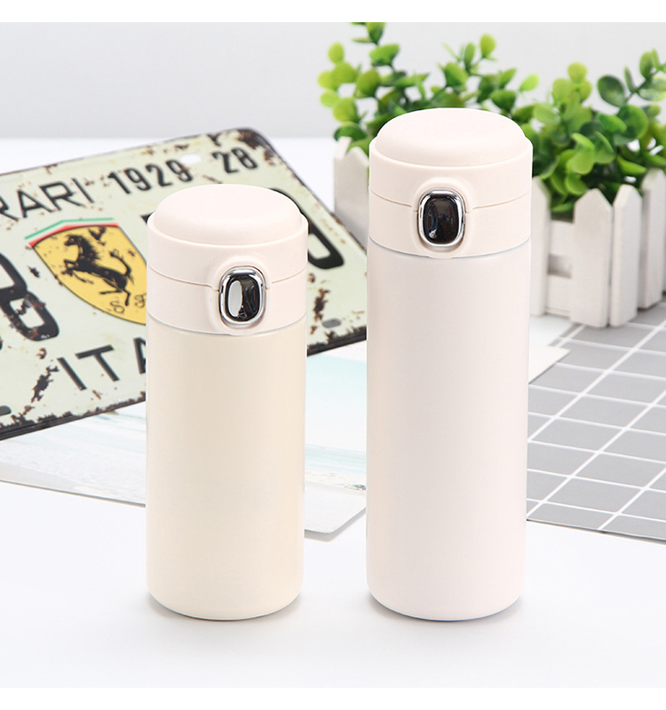Promotional Item One Touch Open Stainless Steel Flask Coffee Thermos Bottle Thermal Cup with Safe Lock