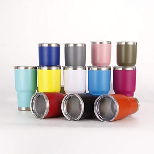 30 Oz Stainless Steel Vacuum Insulated Tumbler with Lid Double Wall Travel Mug Water Coffee Cup for Ice Drink & Hot Beverage