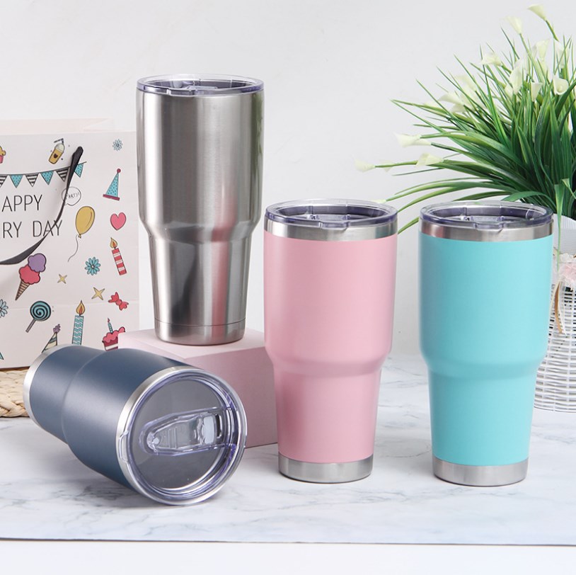 Wholesale Original Steel Color and Color Painted 30oz 18/8 Stainless Steel Tumbler