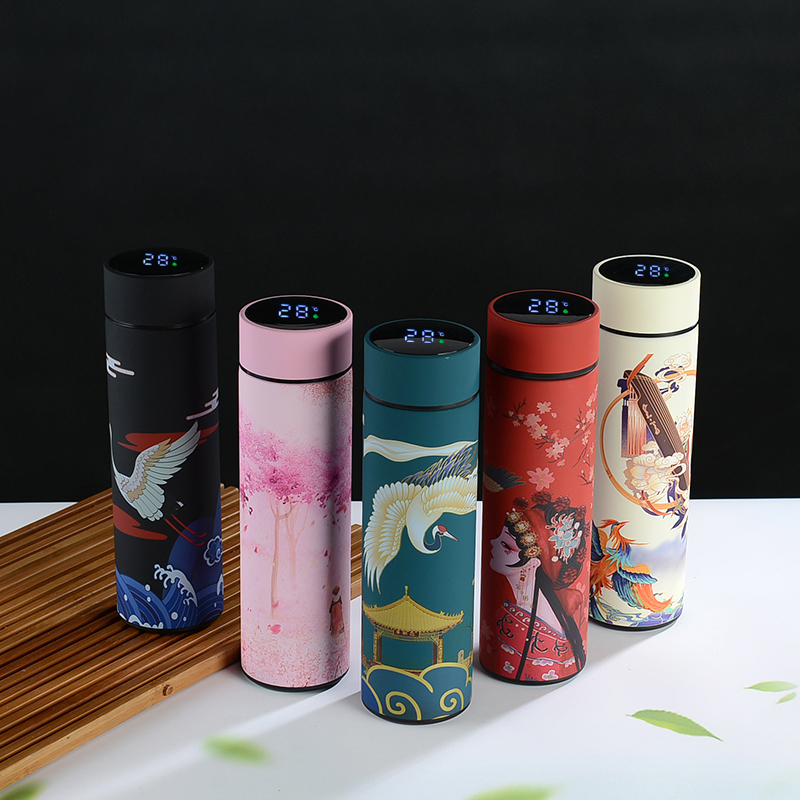 Smart Water Bottle Coffee Thermos Insulated Water Bottle Stainless Steel Thermoses Cup Travel Coffee Mug Flasks for Hot and and Cold Drinks