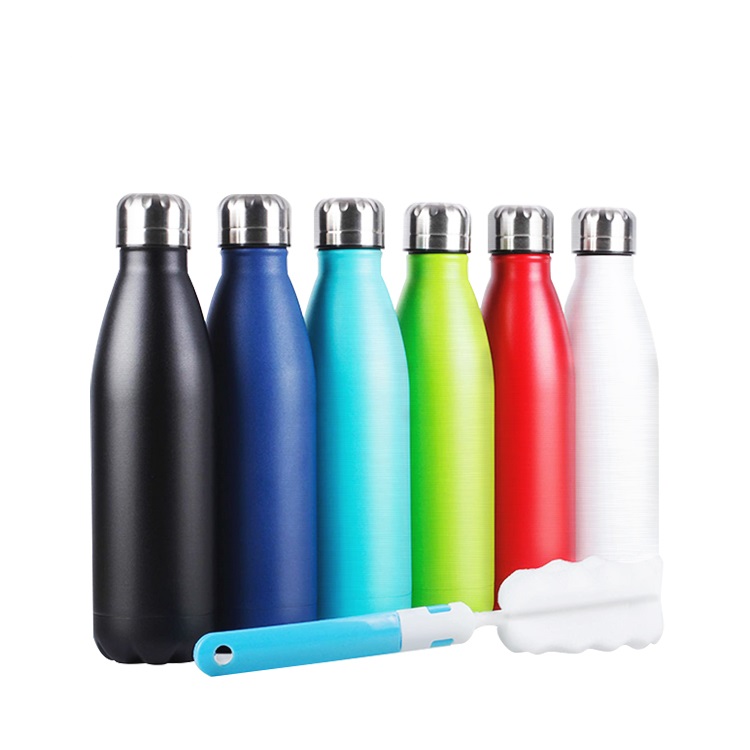 17oz Cola Shape Fitness Thermo Cup Sport Eco Friendly Vacuum Metal Stainless Steel Flask Insulated Water Bottle with Custom Logo